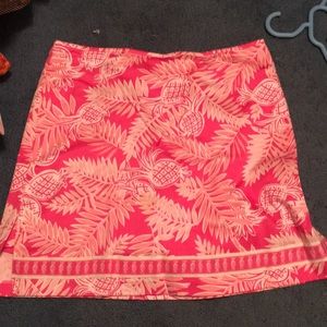 "Lilly looking" pink and white pineapple skort